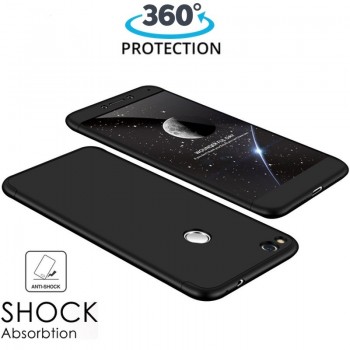 360 apsauga-dėklas juodas (Huawei P9 LITE 2017/HONOR 8 LITE)